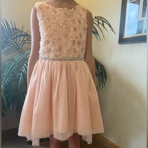 Nanette Lepore peach dress girls size 10/12
